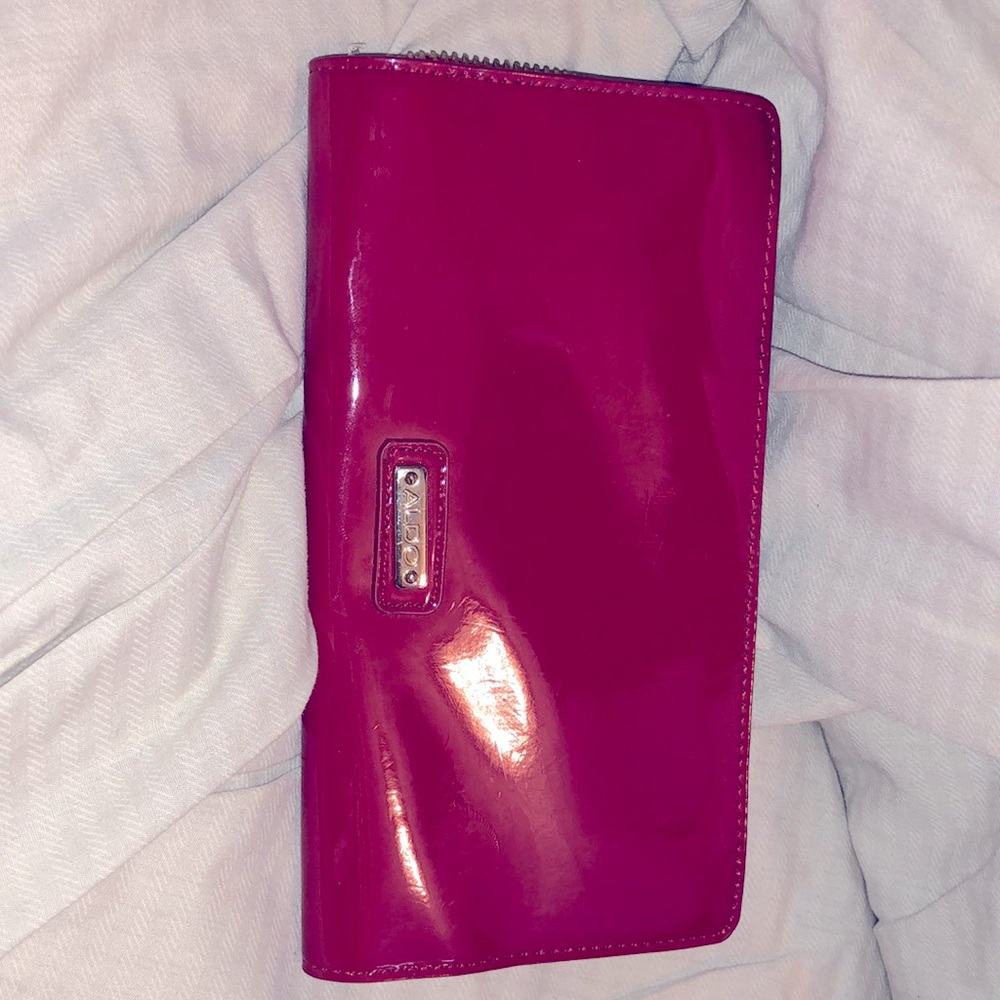 ALDO CLASSY RED PLUM & GOLD Wallet